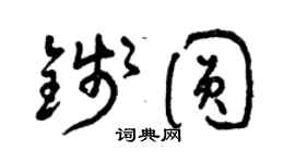 曾慶福錢圓草書個性簽名怎么寫