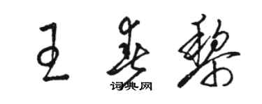 駱恆光王春黎草書個性簽名怎么寫