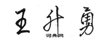 駱恆光王升勇行書個性簽名怎么寫