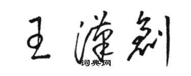 駱恆光王漢創草書個性簽名怎么寫