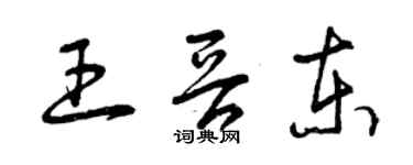 曾慶福王晉東草書個性簽名怎么寫