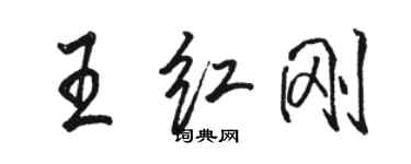 駱恆光王紅剛行書個性簽名怎么寫