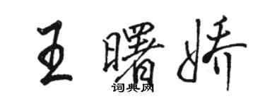 駱恆光王曙嬌行書個性簽名怎么寫