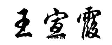 胡問遂王宣霞行書個性簽名怎么寫