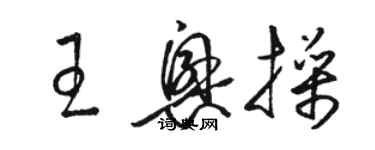 駱恆光王興操草書個性簽名怎么寫