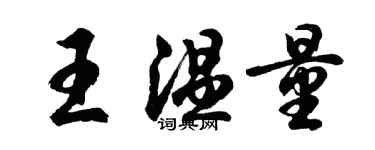 胡問遂王溫量行書個性簽名怎么寫