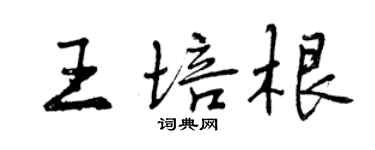 曾慶福王培根行書個性簽名怎么寫