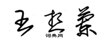 朱錫榮王想蘭草書個性簽名怎么寫