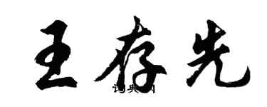 胡問遂王存先行書個性簽名怎么寫