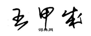 朱錫榮王甲成草書個性簽名怎么寫