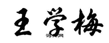 胡問遂王學梅行書個性簽名怎么寫