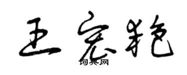 曾慶福王宏艷草書個性簽名怎么寫
