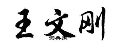 胡問遂王文剛行書個性簽名怎么寫