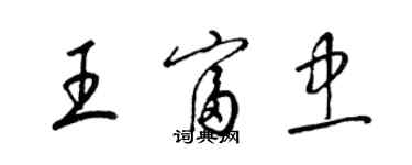 梁錦英王富忠草書個性簽名怎么寫