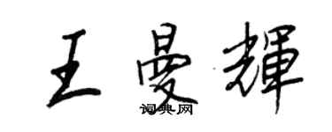 王正良王曼輝行書個性簽名怎么寫