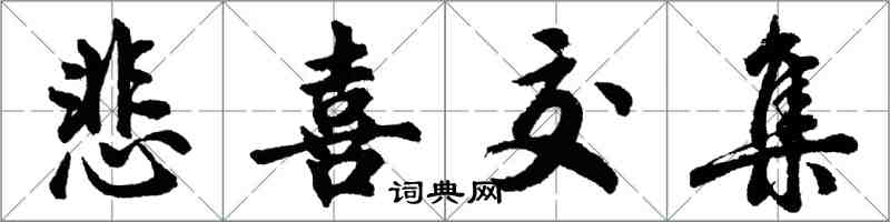 胡問遂悲喜交集行書怎么寫