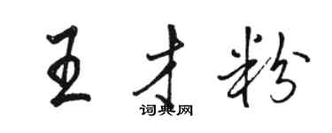 駱恆光王才粉行書個性簽名怎么寫