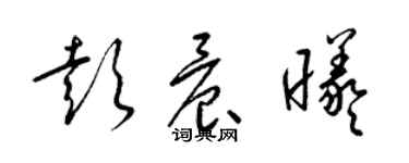 梁錦英彭晨曦草書個性簽名怎么寫