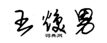 朱錫榮王煥男草書個性簽名怎么寫