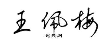 梁錦英王佩梅草書個性簽名怎么寫