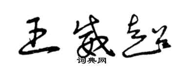 曾慶福王威超草書個性簽名怎么寫