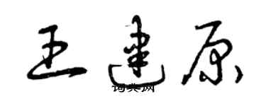 曾慶福王建原草書個性簽名怎么寫