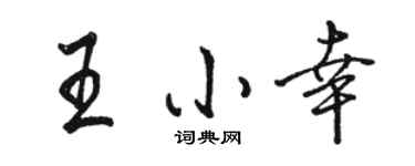 駱恆光王小幸行書個性簽名怎么寫