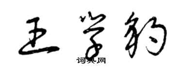 曾慶福王學豹草書個性簽名怎么寫