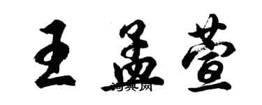 胡問遂王孟萱行書個性簽名怎么寫