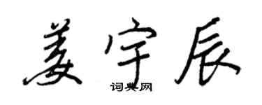 王正良姜宇辰行書個性簽名怎么寫
