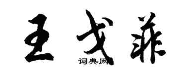 胡問遂王戈菲行書個性簽名怎么寫