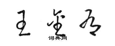 駱恆光王金有草書個性簽名怎么寫