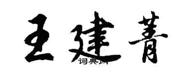 胡問遂王建菁行書個性簽名怎么寫