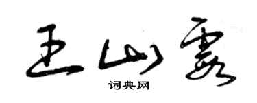 曾慶福王山霞草書個性簽名怎么寫