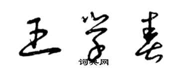 曾慶福王學春草書個性簽名怎么寫