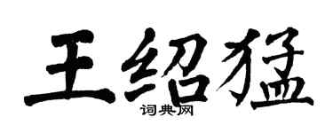 翁闓運王紹猛楷書個性簽名怎么寫