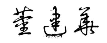 曾慶福董建華草書個性簽名怎么寫