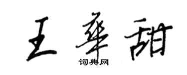 王正良王華甜行書個性簽名怎么寫